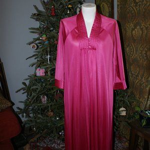 Vintage Vasserette Hot Pink Robe Loungewear House Coat
